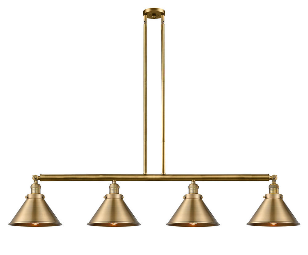 Briarcliff - 4 Light - 55 inch - Brushed Brass - Stem Hung - Adjustable Island Light