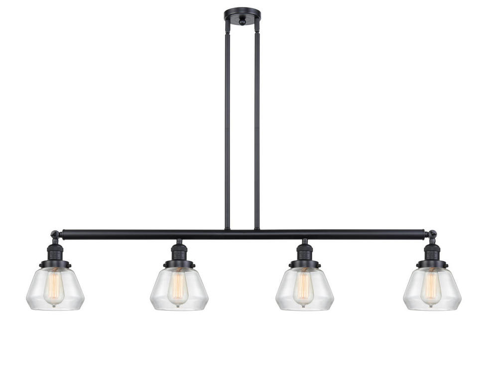 Fulton - 4 Light - 51 inch - Matte Black - Stem Hung - Island Light