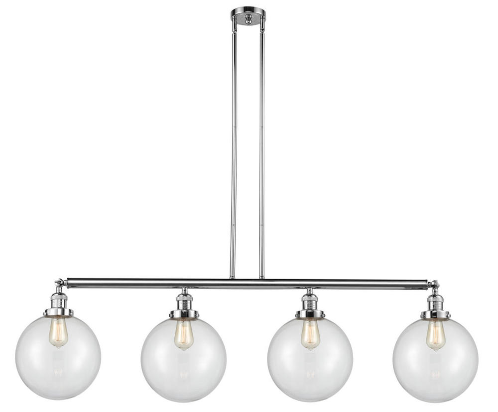 Beacon - 4 Light - 54 inch - Polished Chrome - Stem Hung - Adjustable Island Light