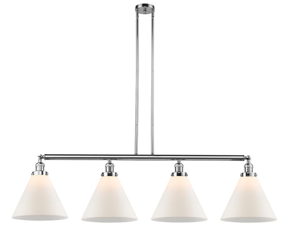 Cone - 4 Light - 56 inch - Polished Chrome - Stem Hung - Adjustable Island Light