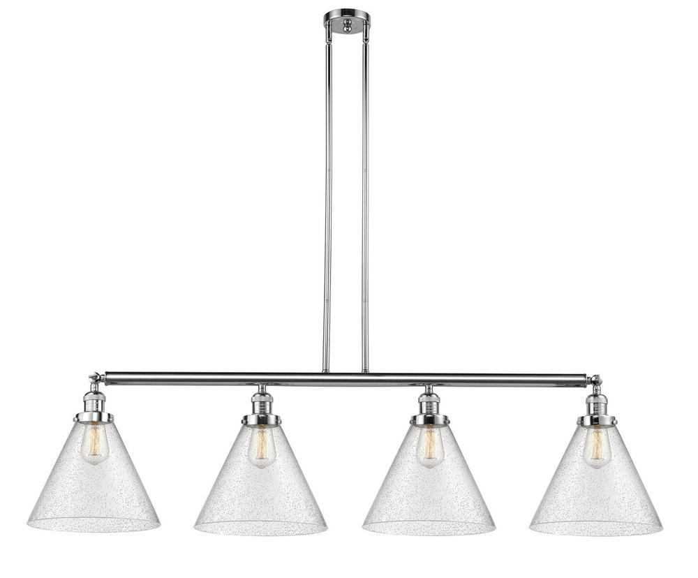 Cone - 4 Light - 56 inch - Polished Chrome - Stem Hung - Adjustable Island Light