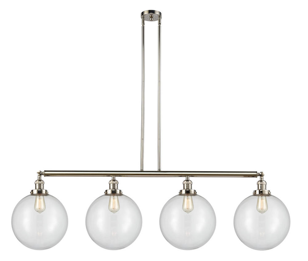 Beacon - 4 Light - 56 inch - Polished Nickel - Stem Hung - Adjustable Island Light