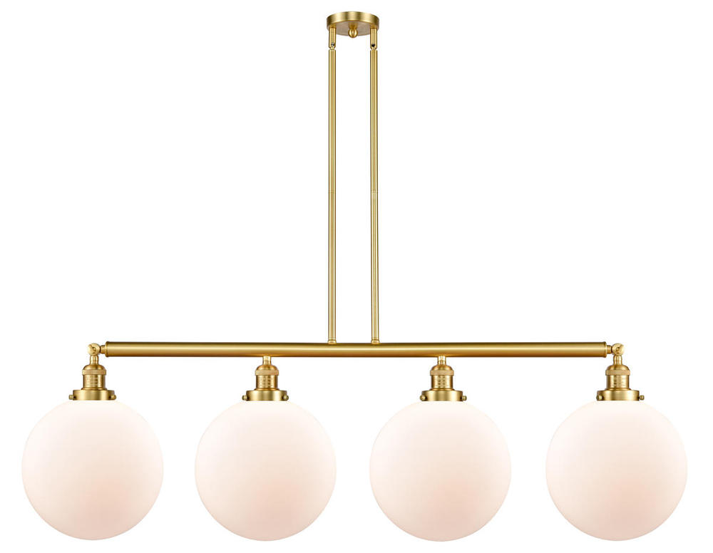 Beacon - 4 Light - 56 inch - Satin Gold - Stem Hung - Adjustable Island Light