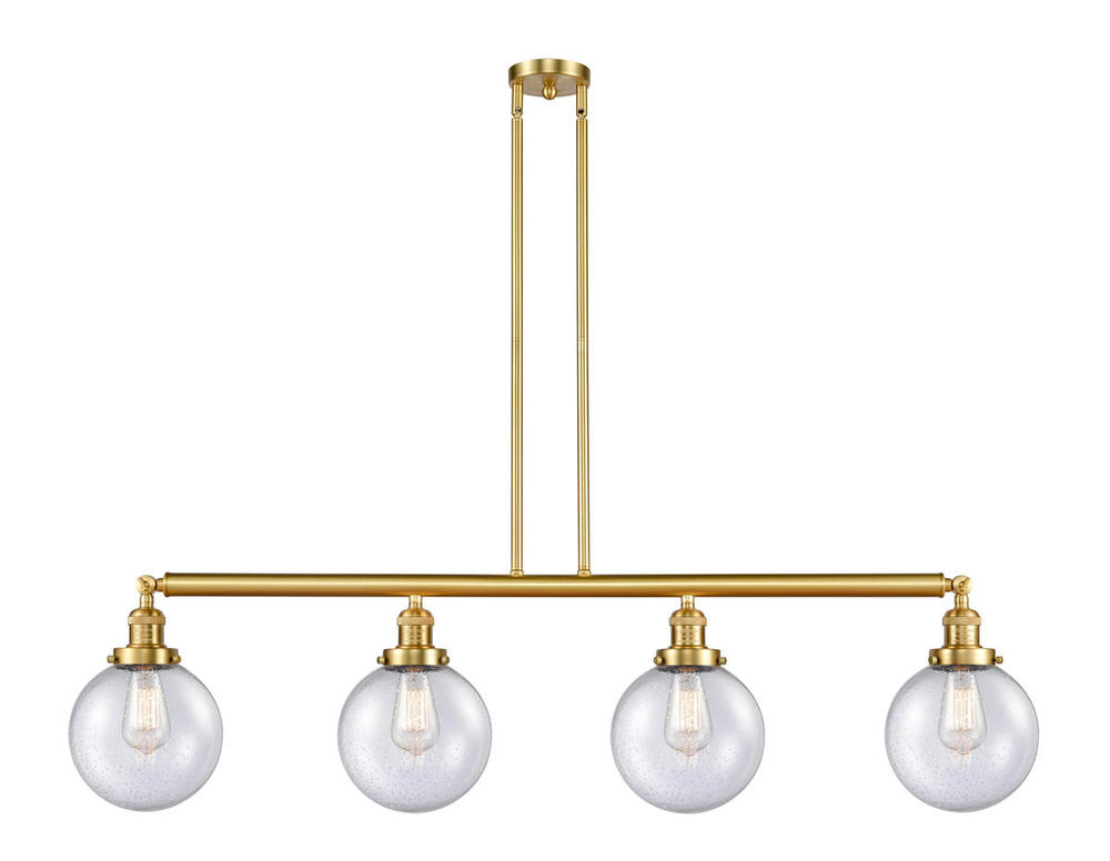 Beacon - 4 Light - 53 inch - Satin Gold - Stem Hung - Adjustable Island Light