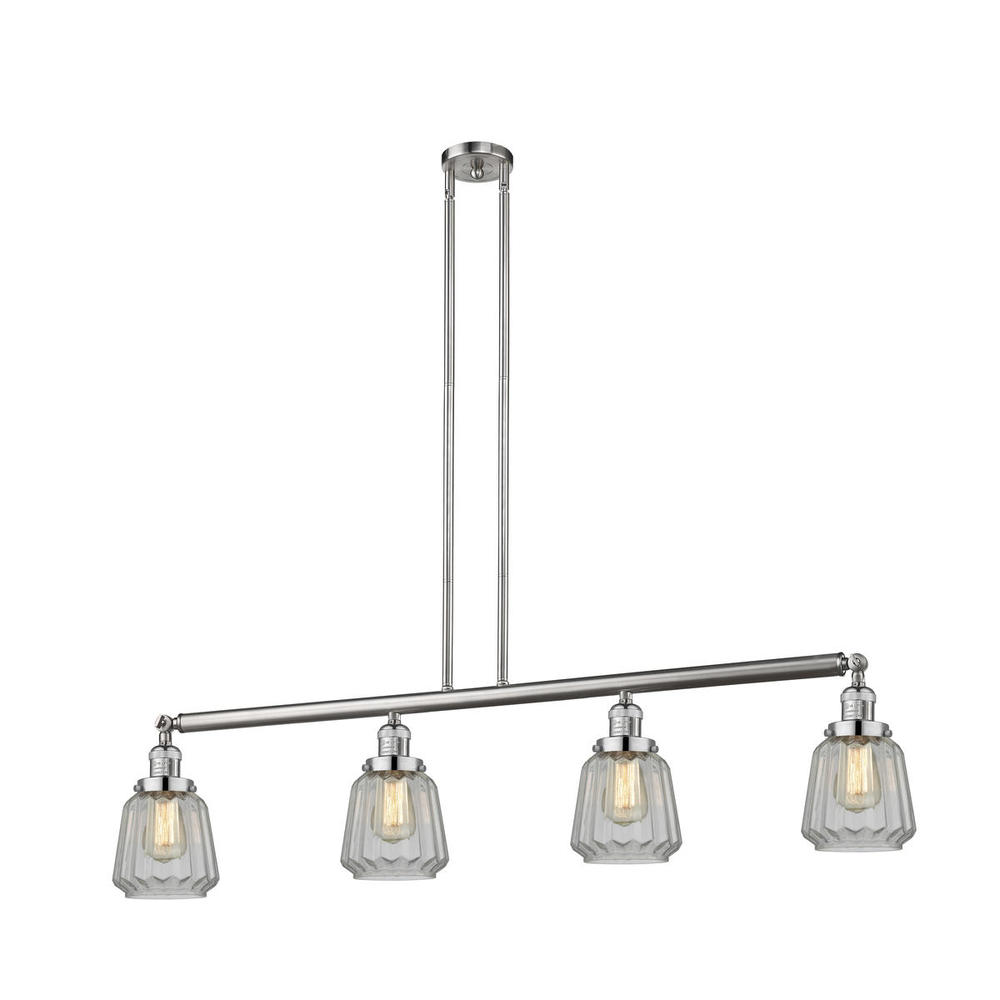 Chatham - 4 Light - 51 inch - Brushed Satin Nickel - Stem Hung - Adjustable Island Light