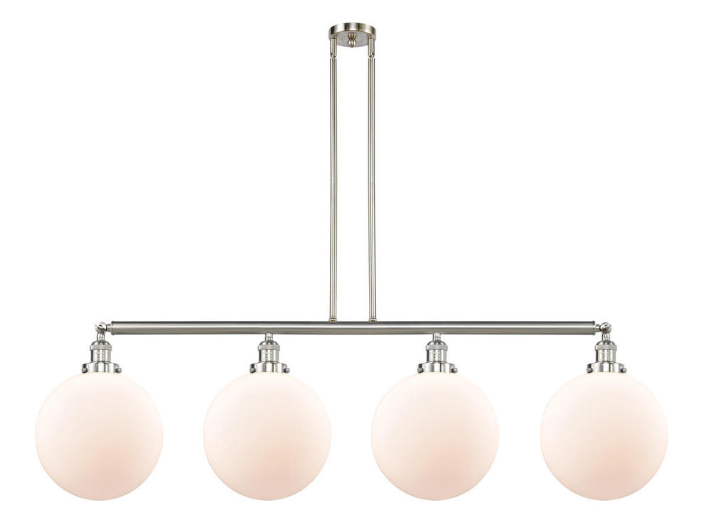 Beacon - 4 Light - 56 inch - Brushed Satin Nickel - Stem Hung - Adjustable Island Light