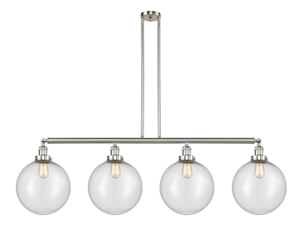 Beacon - 4 Light - 56 inch - Brushed Satin Nickel - Stem Hung - Adjustable Island Light