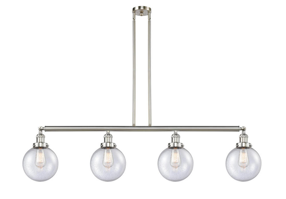 Beacon - 4 Light - 53 inch - Brushed Satin Nickel - Stem Hung - Adjustable Island Light