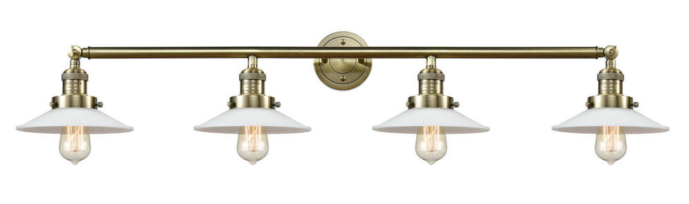 Halophane - 4 Light - 45 inch - Antique Brass - Adjustable Bath Vanity Light