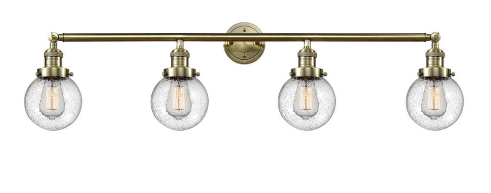 Beacon - 4 Light - 42 inch - Antique Brass - Adjustable Bath Vanity Light
