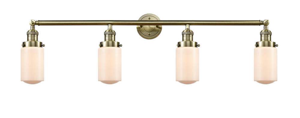 Dover - 4 Light - 43 inch - Antique Brass - Adjustable Bath Vanity Light