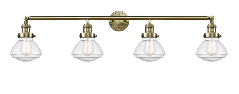 Olean - 4 Light - 43 inch - Antique Brass - Adjustable Bath Vanity Light