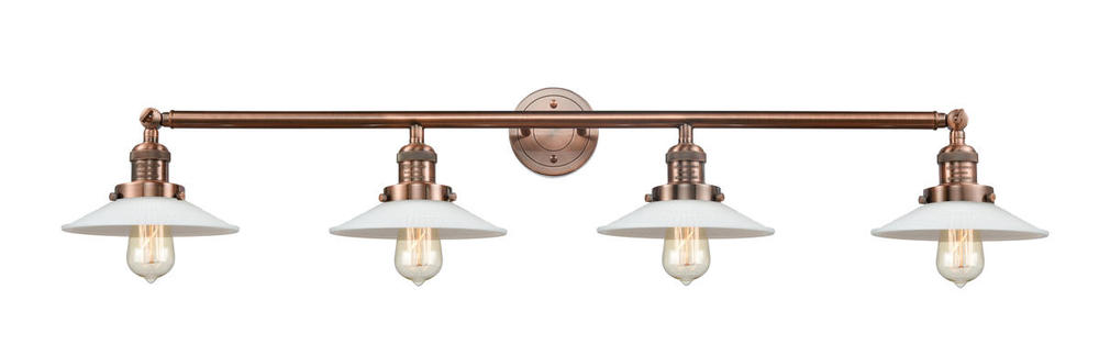 Halophane - 4 Light - 45 inch - Antique Copper - Adjustable Bath Vanity Light