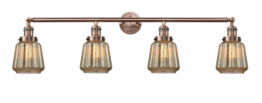 Chatham - 4 Light - 42 inch - Antique Copper - Adjustable Bath Vanity Light