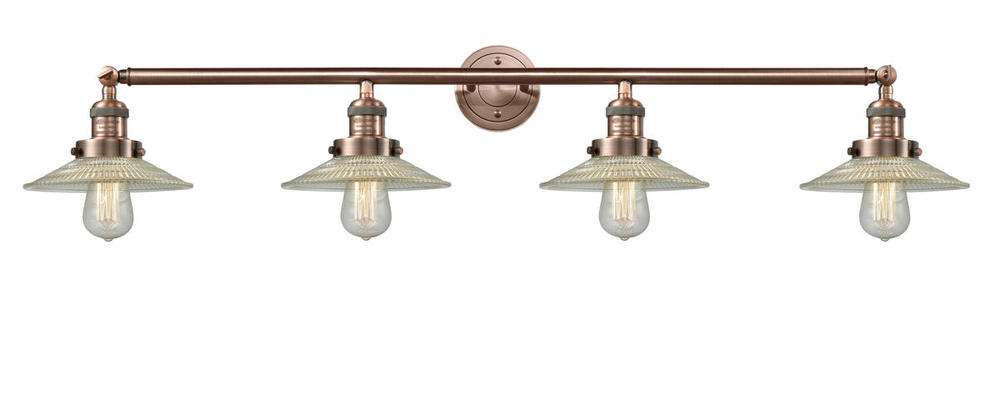 Halophane - 4 Light - 45 inch - Antique Copper - Adjustable Bath Vanity Light