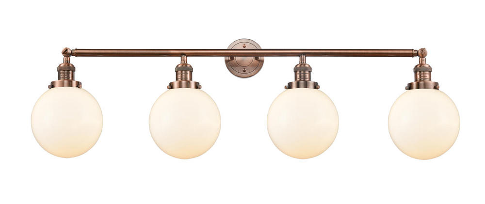 Beacon - 4 Light - 44 inch - Antique Copper - Adjustable Bath Vanity Light