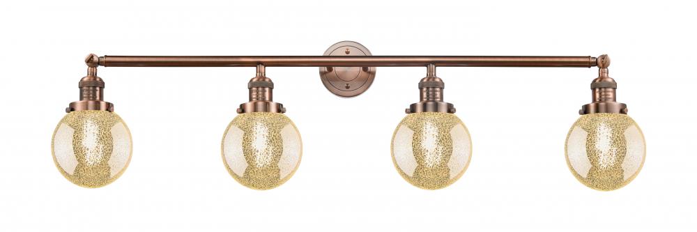 Beacon - 4 Light - 42 inch - Antique Copper - Adjustable Bath Vanity Light