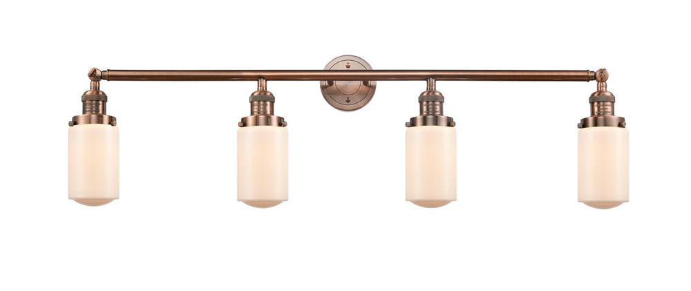 Dover - 4 Light - 43 inch - Antique Copper - Adjustable Bath Vanity Light