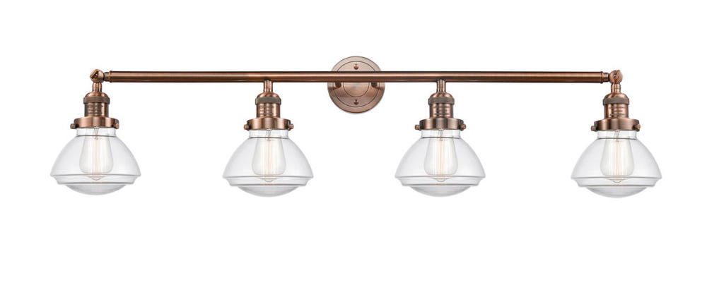 Olean - 4 Light - 43 inch - Antique Copper - Adjustable Bath Vanity Light