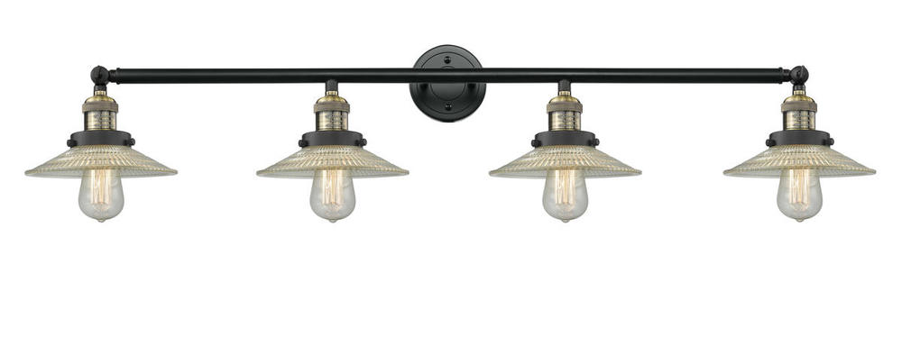 Halophane - 4 Light - 45 inch - Black Antique Brass - Adjustable Bath Vanity Light