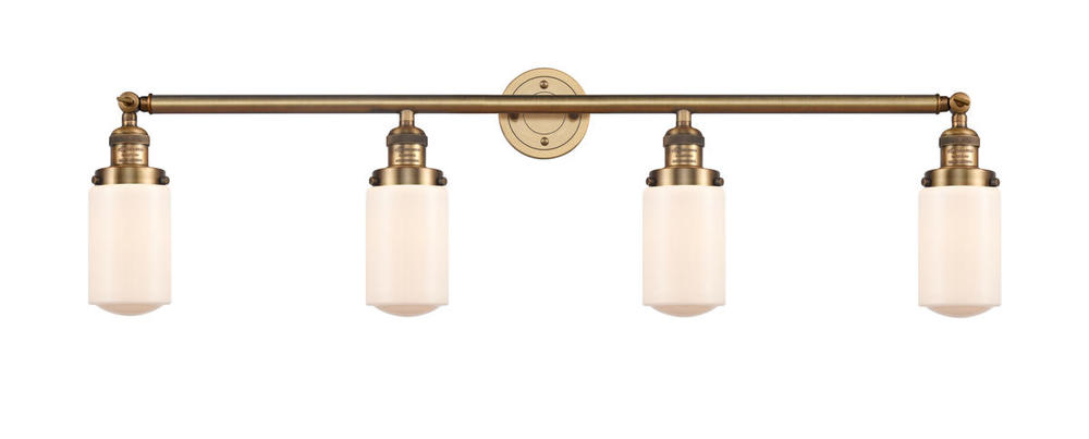 Dover - 4 Light - 43 inch - Brushed Brass - Adjustable Bath Vanity Light