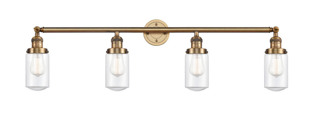 Dover - 4 Light - 43 inch - Brushed Brass - Adjustable Bath Vanity Light