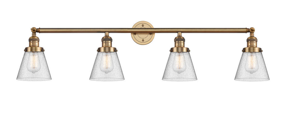 Cone - 4 Light - 42 inch - Brushed Brass - Adjustable Bath Vanity Light
