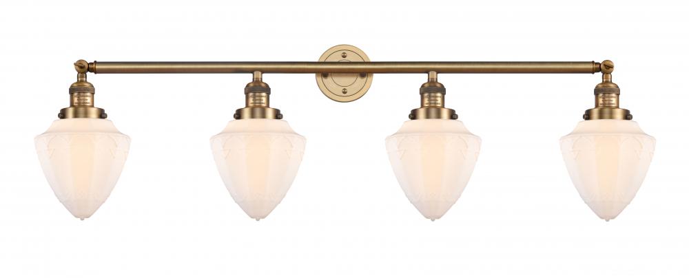 Bullet - 4 Light - 46 inch - Brushed Brass - Adjustable Bath Vanity Light