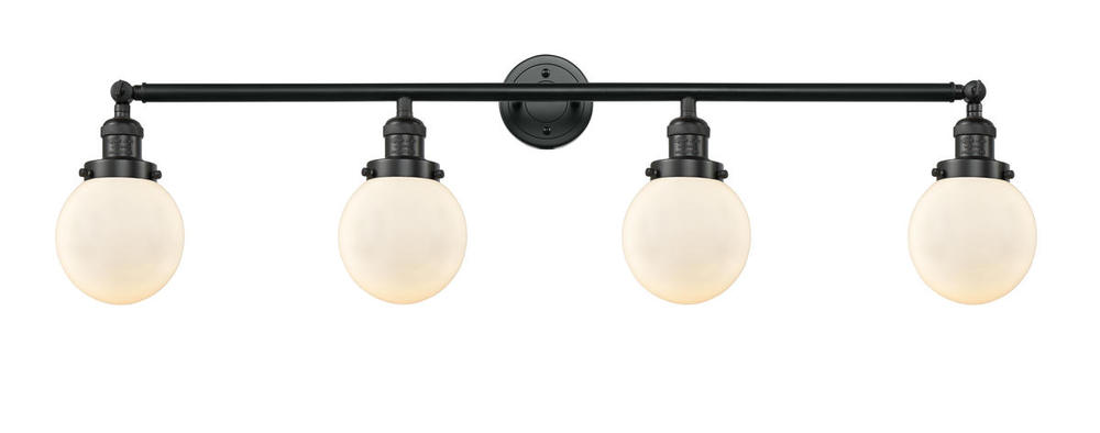 Beacon - 4 Light - 42 inch - Matte Black - Adjustable Bath Vanity Light