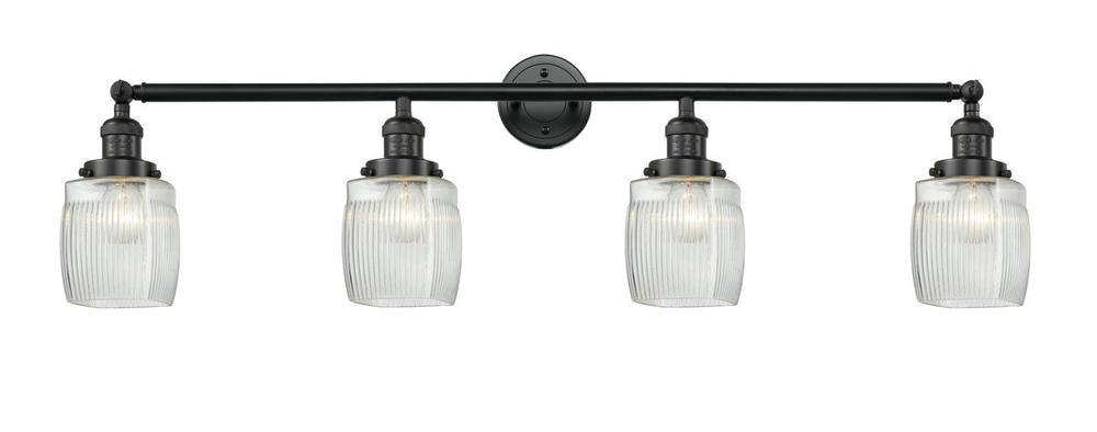 Colton - 4 Light - 42 inch - Matte Black - Adjustable Bath Vanity Light