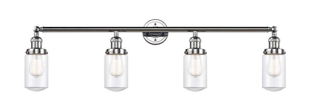 Dover - 4 Light - 43 inch - Polished Chrome - Adjustable Bath Vanity Light
