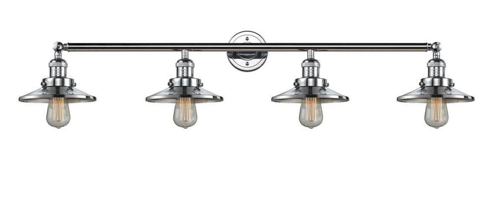 Railroad - 4 Light - 44 inch - Polished Chrome - Adjustable Bath Vanity Light
