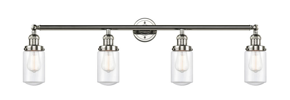Dover - 4 Light - 43 inch - Polished Nickel - Adjustable Bath Vanity Light