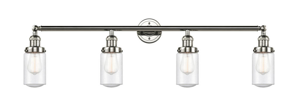 Dover - 4 Light - 43 inch - Polished Nickel - Adjustable Bath Vanity Light