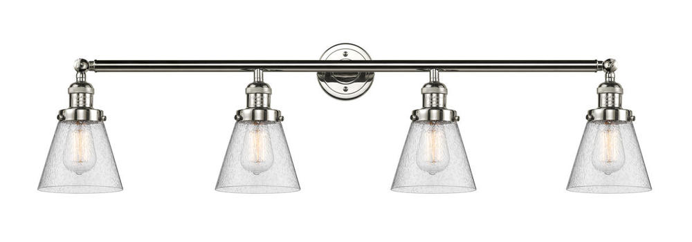Cone - 4 Light - 42 inch - Polished Nickel - Adjustable Bath Vanity Light