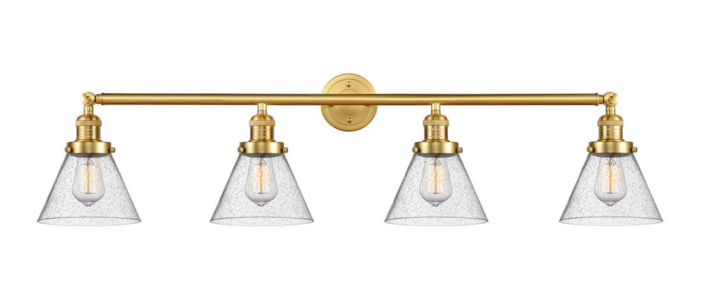 Cone - 4 Light - 44 inch - Satin Gold - Adjustable Bath Vanity Light