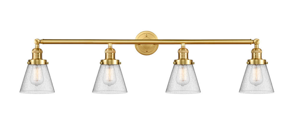 Cone - 4 Light - 42 inch - Satin Gold - Adjustable Bath Vanity Light