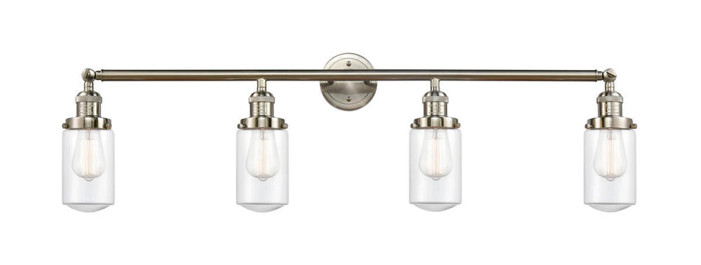 Dover - 4 Light - 43 inch - Brushed Satin Nickel - Adjustable Bath Vanity Light