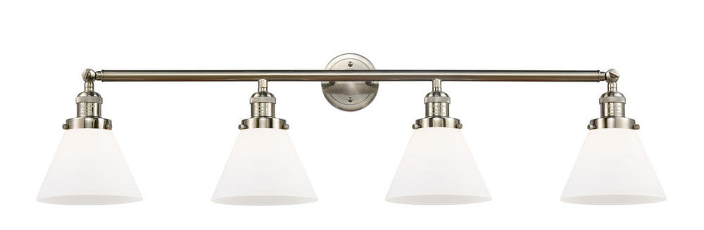 Cone - 4 Light - 44 inch - Brushed Satin Nickel - Adjustable Bath Vanity Light