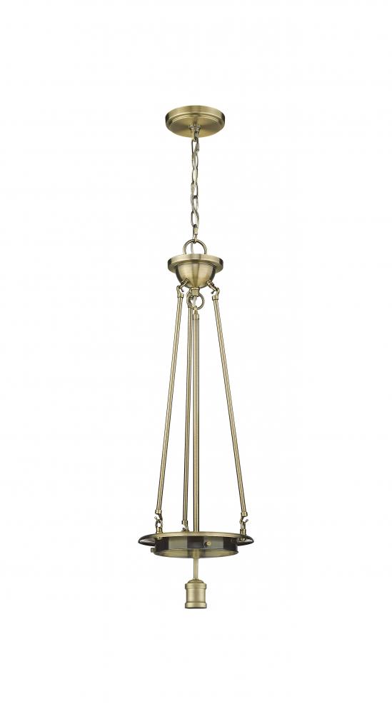 Beacon - 1 Light - Antique Brass - Chain Hung - Pendant