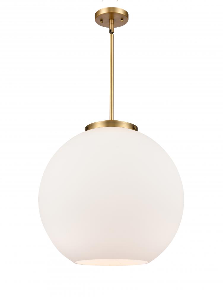 Athens - 1 Light - 18 inch - Brushed Brass - Stem Hung - Pendant