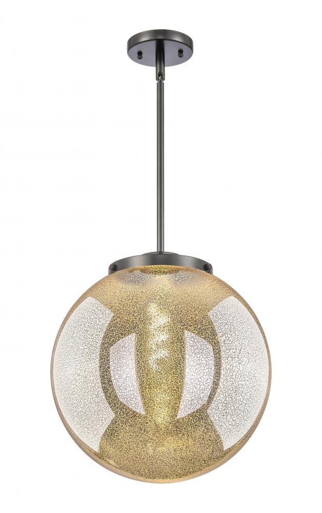 Beacon - 1 Light - 16 inch - Matte Black - Stem Hung - Pendant