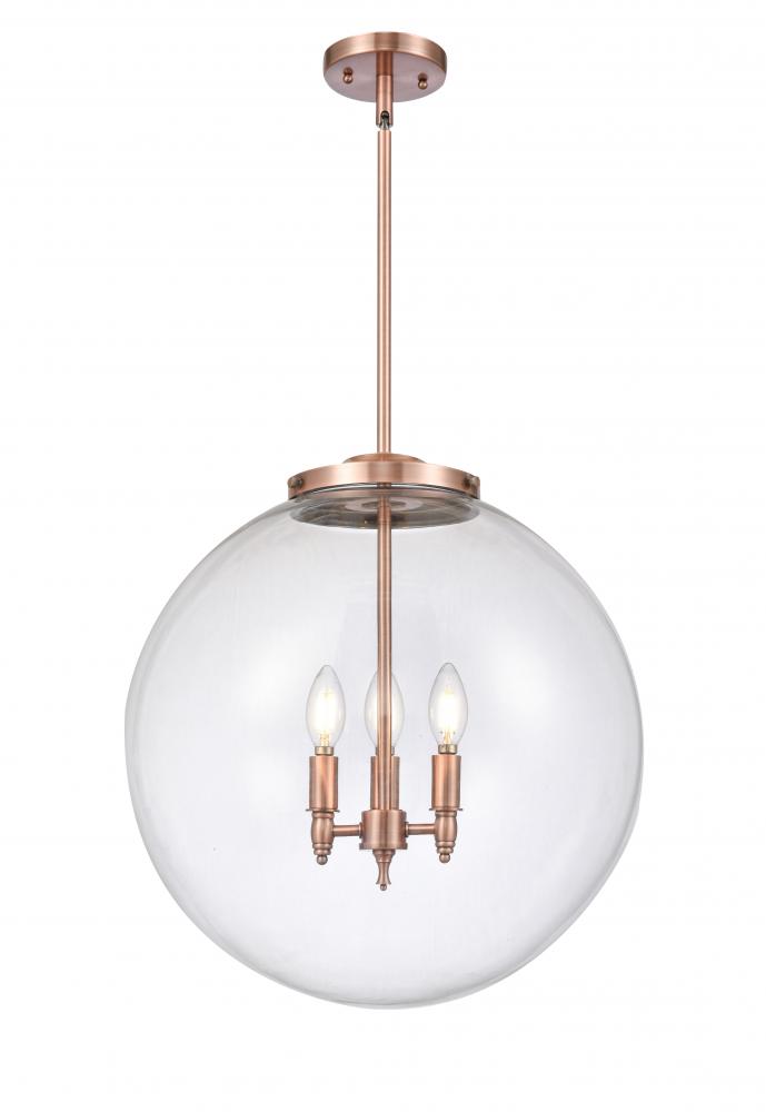 Beacon - 3 Light - 18 inch - Antique Copper - Stem hung - Pendant