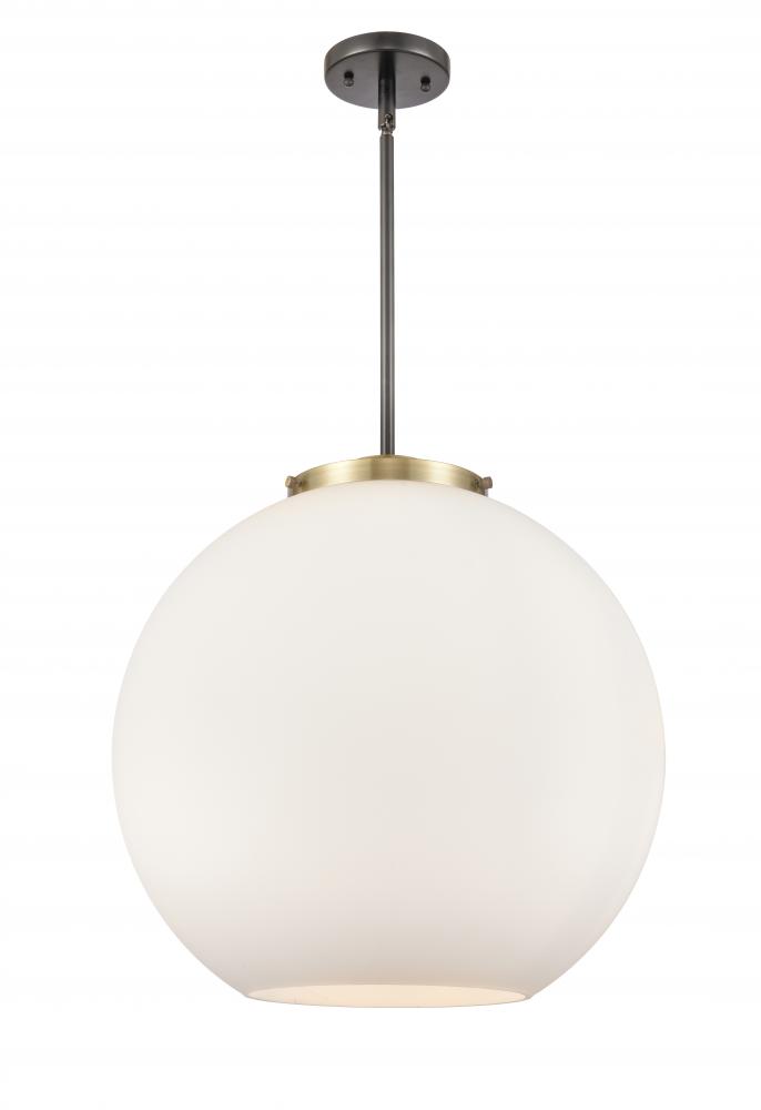 Athens - 3 Light - 18 inch - Black Antique Brass - Stem hung - Pendant