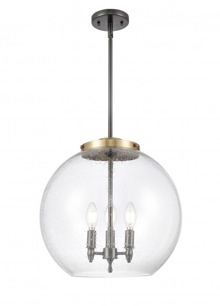 Athens - 3 Light - 16 inch - Black Antique Brass - Stem hung - Pendant