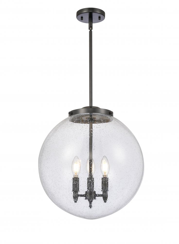 Beacon - 3 Light - 16 inch - Matte Black - Stem hung - Pendant