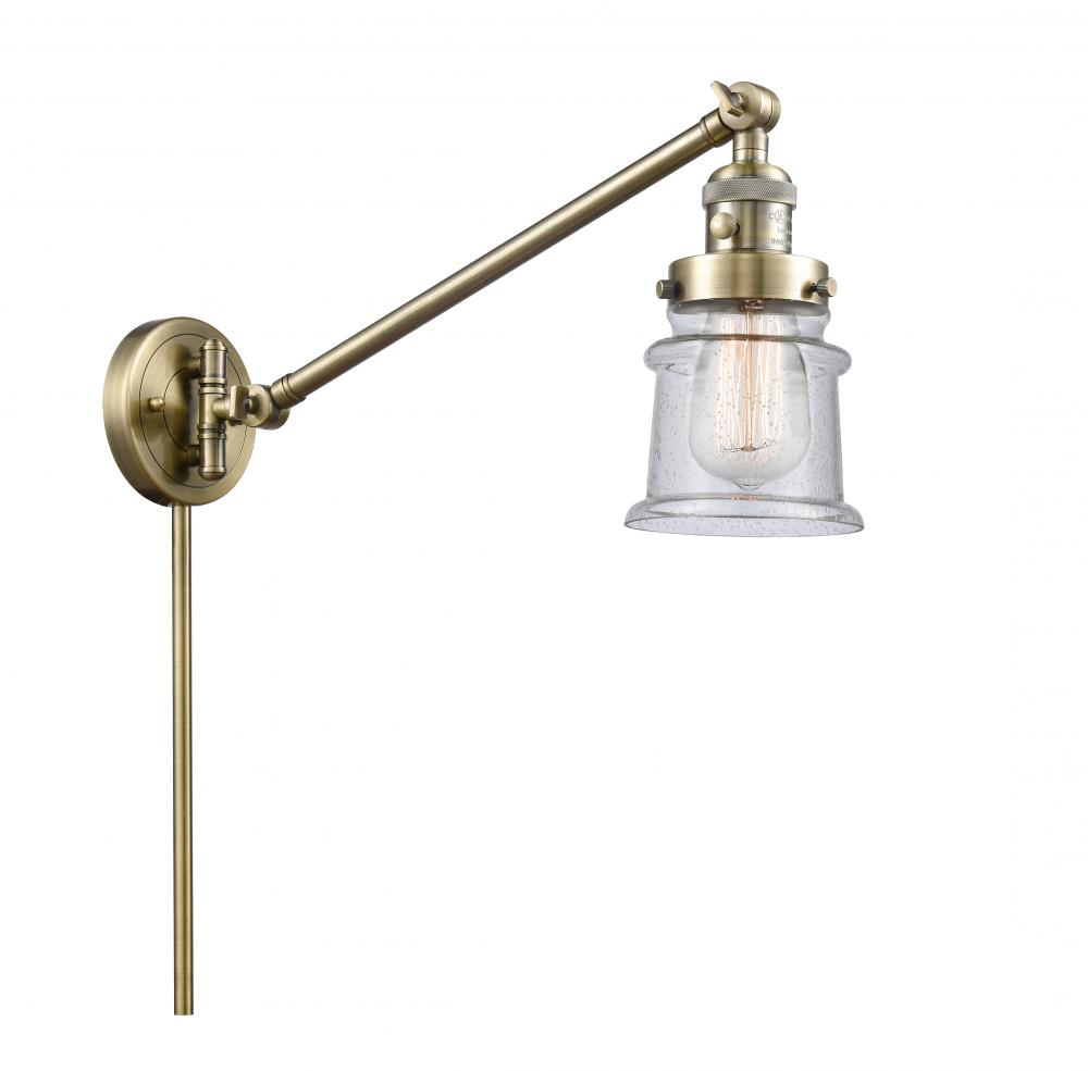 Canton - 1 Light - 8 inch - Antique Brass -Adjustable Swing Arm