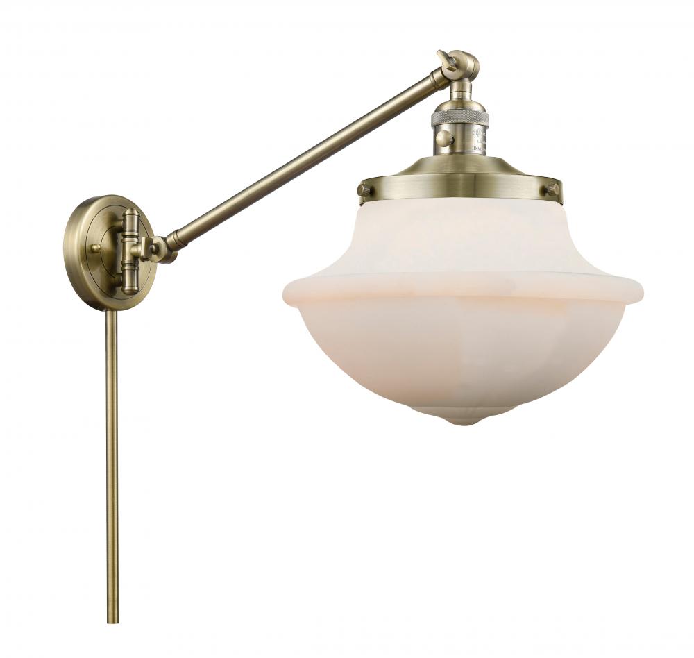 Oxford - 1 Light - 12 inch - Antique Brass -Adjustable Swing Arm