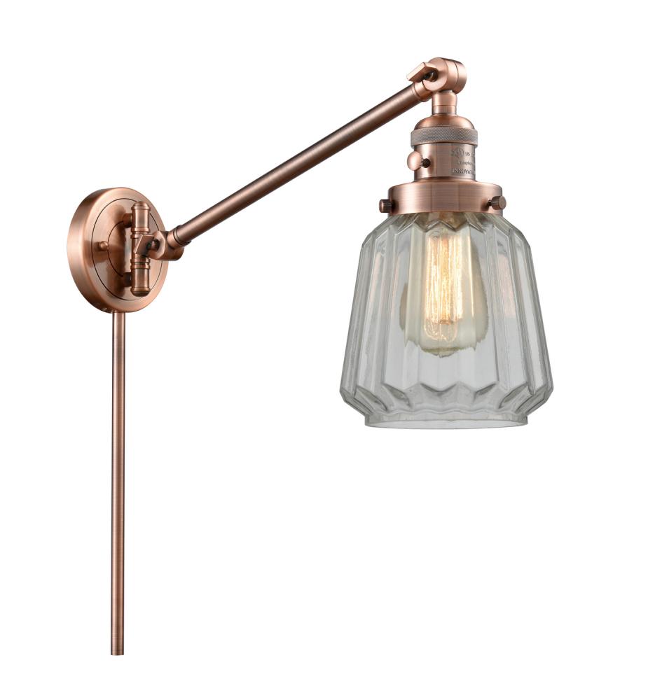Chatham - 1 Light - 8 inch - Antique Copper -Adjustable Swing Arm