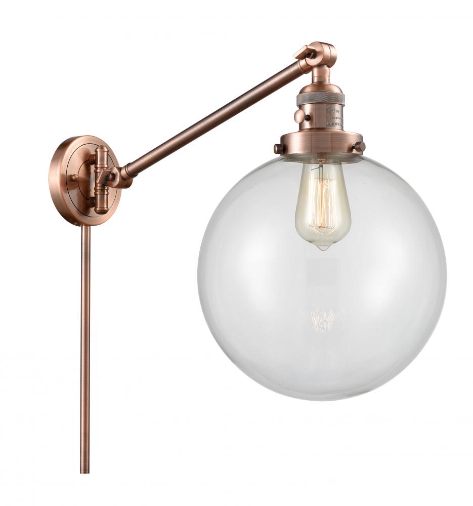 Beacon - 1 Light - 10 inch - Antique Copper -Adjustable Swing Arm